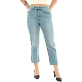 Levi's für Damen. A8746-0002 Jeans 501 Original Lightweight cropped blau (27/28), Lässig, Baumwolle, Denim