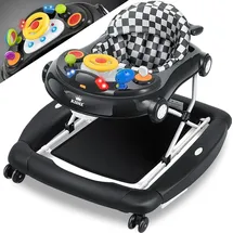 Kidiz KIDIZ® 4in1 Lauflernhilfe Babywalker Spiel- und Lauflernwagen Gehfrei - Schaukelfunktion Babywippe mit Rollen, Licht, Musik ,Spielecenter Esstisch Laufstuhl Laufhilfe babys ab 6 Monaten Klappbar