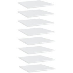 vidaXL Bücherregal Bücherregal-Bretter 8 Stk. Hochglanz-Weiß 40x40x1,5 cm, 8-tlg. weiß 40 cm x 1.5 cm x 40 cm