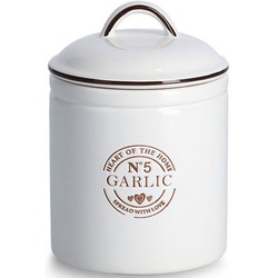 Zeller Present Vorratsdose Garlic, Keramik, (1-tlg), für Knoblauch, 880 ml weiß