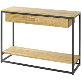 Haku-Möbel Eiche Konsolentisch 100 x 35 x 75 schwarz
