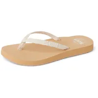 Reef Womens Ginger Beach Flip Flop, Soft Woven Strap, Creme/Hellbraun, 38.5 EU - 38.5 EU