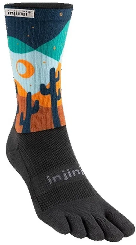 Injinji Herren Trail Midweight Crew Artist Designed bunt