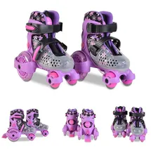 Byox Rollschuhe Beetle Größe XS 26-29, PU-Rollen, ABEC-5 Lager, Stopper hinten violett