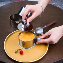 casativo Dessert- & Speiseringe (6er-Set) Ø 8 cm mit Heber & Stampfer – Profi-Anrichtringe aus rostfreiem Edelstahl für kreative Gerichte