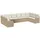 vidaXL Garten-Lounge-Set 10-tlg. beige/weiß