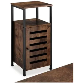 Tectake Beistellschrank 38,5 x 81 x 31,5 cm Braun