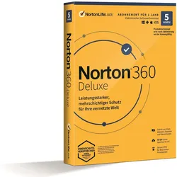 Norton 360 Deluxe Sicherheitssoftware für 5 Geräte, 1 Jahr