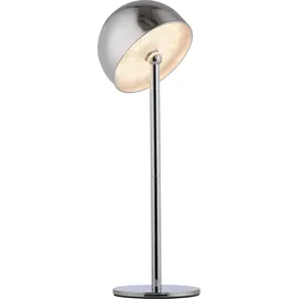 OTTO home Tischleuchte Akku Tischlampe Gerrin Indoor Outdoor, magnetischer Flaschenaufsatz, Dimmfunktion, Memoryfunktion, LED fest integriert, Warmweiß, Pilzlampe Flaschenaufsatz, Regulierung der Lichtstärke, Pilz, Lampe silberfarben