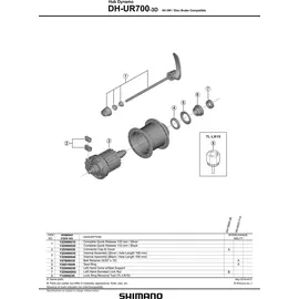 Shimano Nabendynamo DH-UR700-3D 6 Volt/3 Watt 32 Loch Center-Lock Silber