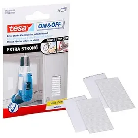 Tesa Klettband ON & OFF® EXTRA STRONG weiß, 2 St.