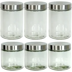 Vorratsdose S und M - Vorratsglas mit Edelstahldeckel - 0,85/1,25 Liter - 3xS - ...