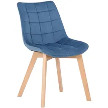 CLP Esszimmerstuhl Passaic Samt blau