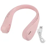 Verstellbarer, Tragbarer Nackenventilator In Pink – Mini-usb-ventilator Für Den Außenbereich Und Zu Hause