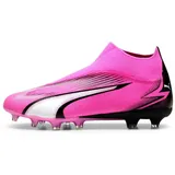 Puma Ultra Match+ LL FG/AG Soccer Shoe, Poison PINK White Black, 42