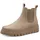 Marco Tozzi Damen Chelsea Boots zum Schlupfen Plateau, Braun Taupe für beige, Größe 39 EU