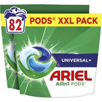 Ariel Allin1 PODS, Flüssigwaschmittelkapseln 82 Wäschen, Universal+, Fleck-Weg-Power ab der 1. Wäsche, selbst in kaltem Wasser