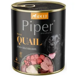 PIPER Nassfutter mit Wachtel und Cranberry für Hunde 800g