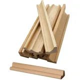 WedDecor Scrabble-Gestell aus Holz, runde Form, für Kunst und Handwerk, Ersatzfliesen, Brettspiele, Scrapbooking, Schmuck und Wanddekoration, Verzierungen (4 Stück), braun