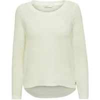 Only Damen Onlgeena Xo L/S KNT Noos Pullover,Weiß (Cloud Dancer),36 (Herstellergröße: S)