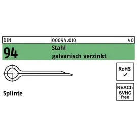 F. REYHER Nchfg. GmbH & Co. KG Splinte DIN 94/ISO 1234 13 x 180 25 Stück