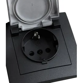 McPower Schutzkontakt-Steckdose McPower ''Flair'', 250V~/16A, UP, IP44, anthrazit