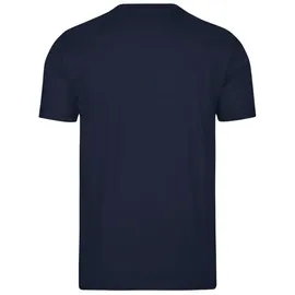 TRIGEMA T-Shirt "TRIGEMA V-Shirt DELUXE Baumwolle", Herren, Gr. 3XL, blau (navy), Single Jersey, 100% Baumwolle, Basic, lang, V-Ausschnitt, Shirts T-Shirt