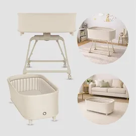 lionelo Maddie Set Hochstuhl Baby 3-in-1 mit 360° Drehfunktion, Kinderhochstuhl mit Liegefunktion als Babywippe & Beistellbett, Höhenverstellbar, 5-Punkt-Gurt, Klappbar, Rollen, Pflegeleicht, ab Gebur