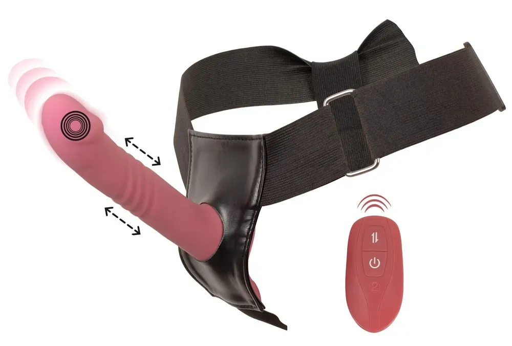 Strap-On Set mit Stoßvibrator & Fernbedienung