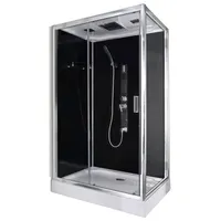 Komplettdusche SANOTECHNIK "Trend 3", grau (chromfarben), B:120cm H:215cm T:80cm, Duschkabinen, mit Beleuchtung