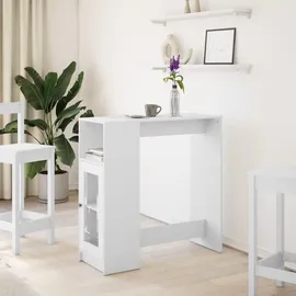 vidaXL Bartisch mit Regal 101 x 40 x 103,5 cm Weiß