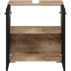 Badplaats Waschbeckenunterschrank Jupiter 60 x 60 x 30 cm Kastanien Eiche / Schwarz