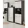 inn.furn Shawn Midischrank 74 x 141 cm Weiß Hochglanz/Grau Kunststoff