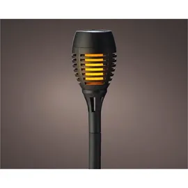 OEM Solar Fackel plastik Flacker-Effekt Ø7.5cm H.27cm schwarz 4 Stück