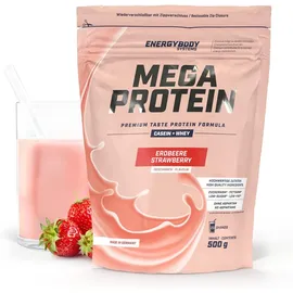 energybody systems Mega Protein Erdbeer Pulver 500 g