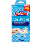 Latexhandschuhe Flexy Latex x 100 Karte Spontex Latexhandschuhe Einweghandschuhe Latexhandschuhe 100 Stück Größe M/L