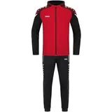 Jako Trainingsanzug Polyester Performance mit Kapuze rot/schwarz 152