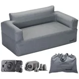 Skandika Luftsofa Easy Air Double Aufblasbares Sofa Outdoor, - 2 Personen, grau No Size