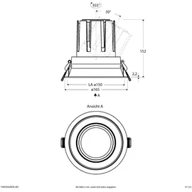 EVN Lichttechnik F04R09SM3830L38D 1 schwenkbar/drehbar Kunststoff