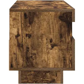 vidaXL Tv-schrank mit LED-Leuchten Räuchereiche 100x35x40 cm