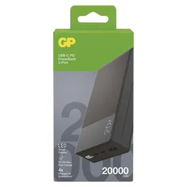 GP Powerbank M2+ 20C 20000mAh 2xUSB-C/1xUSB-A schwarz LED-Anz. - Schwarz