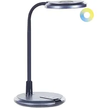 Beliani LED Schreibtischlampe COLUMBA Verstellbar Metall Schwarz
