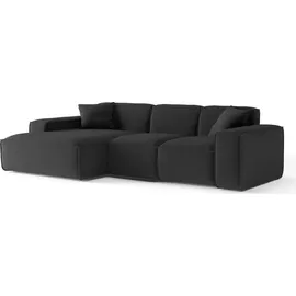Fun Möbel Ecksofa Designersofa CELES in Stoff Opera Velvet Creme Ottomane Links - Beige