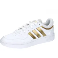 adidas HOOPS 3.0 Low Classic Basketball Sneaker, FTWWHT/FTWWHT/MAGOLD, 36 2/3