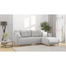 s-style möbel ECKSOFA Chroma Silber Luxusmicrofaser