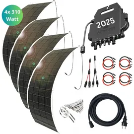 myvoltaics MyUltraleicht Balkonkraftwerk 1240 Watt mit 4 Modulen nur je 5kg