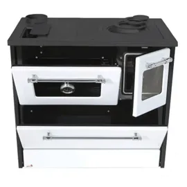 simgesoba EEK A+ Küchenofen Holzherd 701-G Omega weiß, linke Version - 9,18 kW