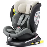 TWT I-SIZE Plus DELUXE MandaraGrau Kindersitz mit 360 Grad drehbarem Isofix-System-BUF BOOF 0, 36 kg - Bunt