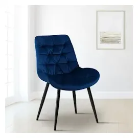 CLP 2er Set Esszimmerstuhl Rossford dunkelblau