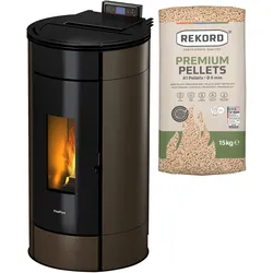 Pelletofen FREEPOINT "Globe airtight", braun (schwarz), Kaminöfen, 352 W, 230 V